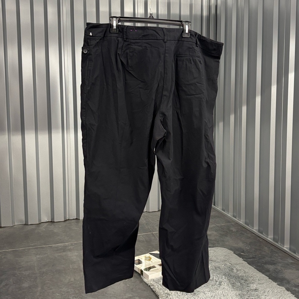 Lane Bryant Petite Black Dress Pants Button Accent Stretch 24P Rayon Nylon Blend - Picture 5 of 16